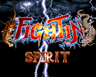 Fightin Spirit title screen for Amiga CD32